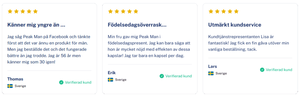 Peak Man upplevelser